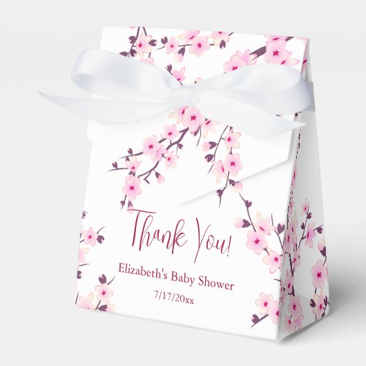 Ballotins Cherry Blossom Thank You Baby Shower  (Verso)
