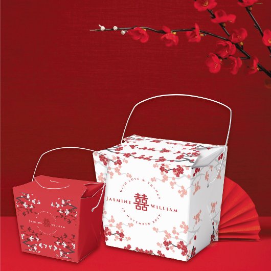 Ballotins Cherry Blossoms & Double Bonheur Mariage chinois
