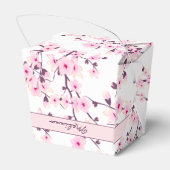 Ballotins Cherry Blossoms Pink White Floral Add Name (Arrière)