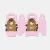 Ballotins Cheval Baby shower fille rose (Déplié)