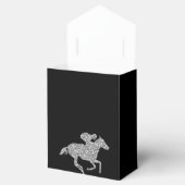 Ballotins Cheval de course argent rayures noir et blanc (Ouvert)