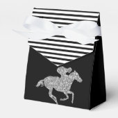 Ballotins Cheval de course argent rayures noires et blanches (Verso)