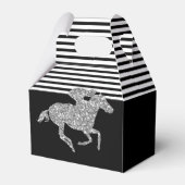 Ballotins Cheval de course argent rayures noires et blanches (Verso)