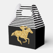 Ballotins Cheval de course Paillettes Or Faux Rayures Noires (Verso)