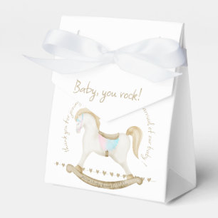 Ballotins Cheval Rocher bleu rose Baby shower neutre pour le