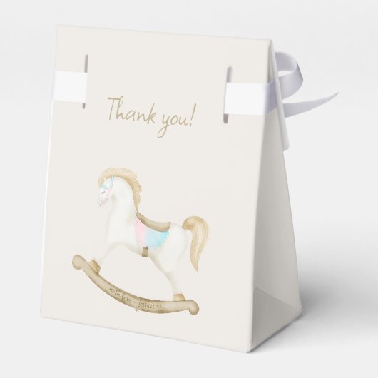 Ballotins Cheval Rocher bleu rose Baby shower neutre pour le (Arrière)