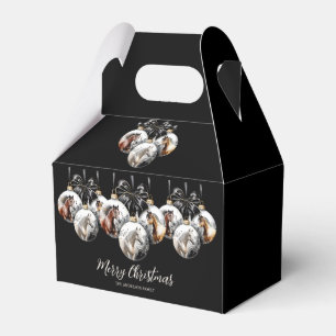 Ballotins Chevaux noir et or Citation de Noël