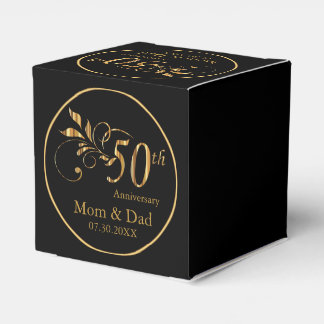 Ballotins Chevron Noir & Or 50e Anniversaire