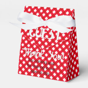 Ballotins Chex 11-DARK RED-PARTY FAVOR BOX, style tente