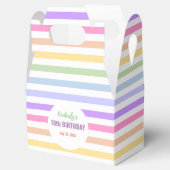 Ballotins Chic Anniversaire Pastel Arc-en-ciel Blancs rayure (Ouvert)