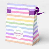 Ballotins Chic Anniversaire Pastel Arc-en-ciel Blancs rayure (Arrière)