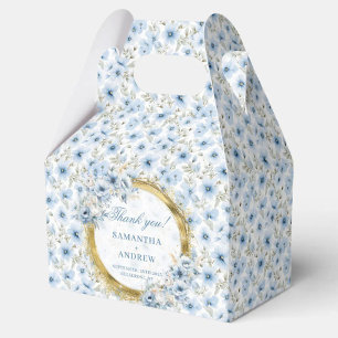 Ballotins Chic Aquarelle Bleu Bleu Mariage or Merci