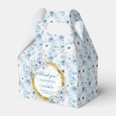 Ballotins Chic Aquarelle Bleu Bleu Or Mariage Favor Box (Verso)