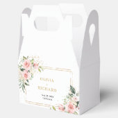 Ballotins Chic aquarelle fleurs rousses Boîte de faveur de m (Ouvert)