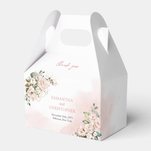 Ballotins Chic aquarelle fleurs rousses eucalyptus or (Verso)