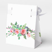 Ballotins Chic Aquarelle Monogramme Floral Mariage Favor Box (Arrière)