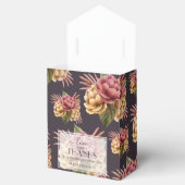 Ballotins Chic Aquarelle Peonies Floral sur Brown pourpre (Ouvert)