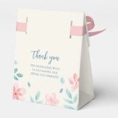 Ballotins Chic Aquarelle rose Floral Mariage boîte préférée (Arrière)