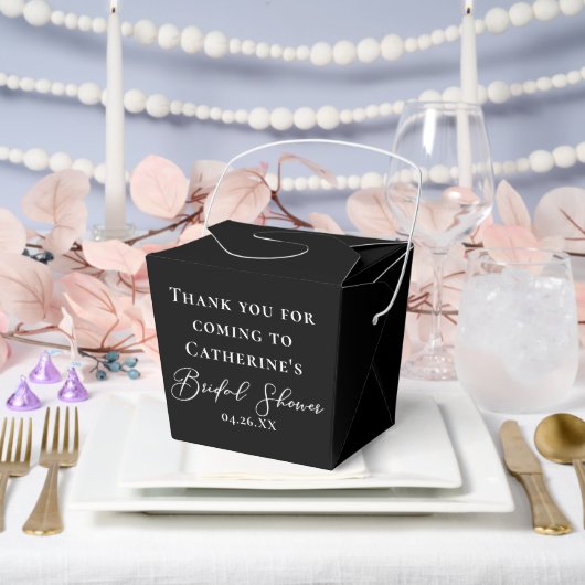 Ballotins Chic Black Bridal Shower Personalized Fortune (Mariage)