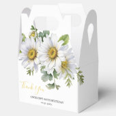 Ballotins Chic blanc marguerite verdure fleurie Anniversaire (Ouvert)