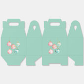 Ballotins Chic Blanc Mint Rose or ornements de Noël (Déplié)