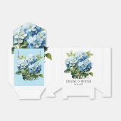 Ballotins Chic Blue Hydrangea Floral Mariage (Déplié)