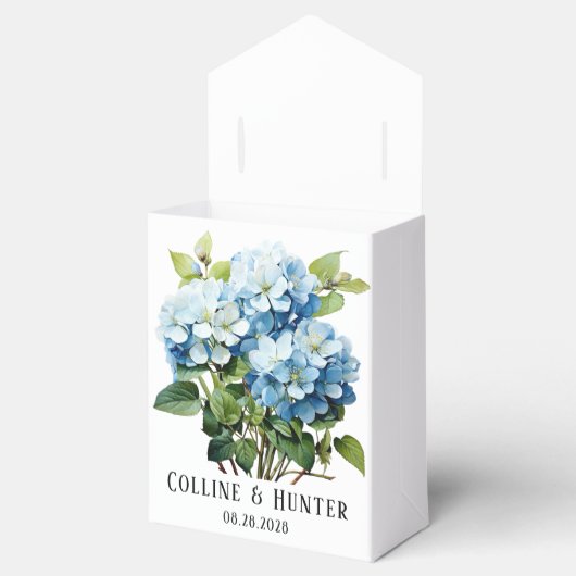 Ballotins Chic Blue Hydrangea Floral Mariage (Ouvert)