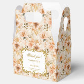 Ballotins Chic Blush Gold Wedding Favor Box Fleurs Boho (Ouvert)
