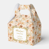 Ballotins Chic Blush Gold Wedding Favor Box Fleurs Boho (Verso)