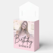 Ballotins Chic Blush Pink Gradient Photo Birthday Dinner (Ouvert)