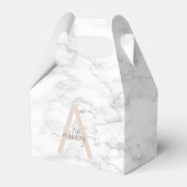 Ballotins Chic Blush Pink White Marble Script Nom monogram (Verso)