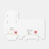 Ballotins Chic Blush Rose Floral Confetti Mariage cadre (Déplié)