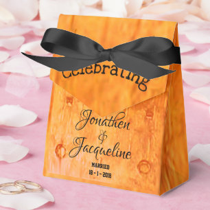 Ballotins Chic Boîte de mariage personnalisée couleur cuivre