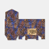 Ballotins Chic Brown Bleu Poster de animal Faux Foil (Déplié)