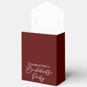 Ballotins Chic Burgundy Bachelorette Party Personalized (Ouvrir)