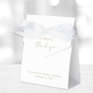 Ballotins Chic Cadeau de Remerciement Mariage Blanc Or