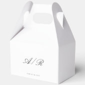 Ballotins Chic CalligraphyMonogram Wedding Guest Favor Boxes (Recto)