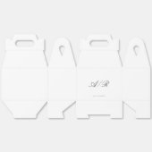 Ballotins Chic CalligraphyMonogram Wedding Guest Favor Boxes (Déplié)