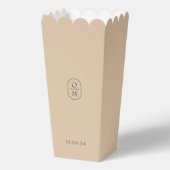 Ballotins Chic Clay Monogram Popcorn Favor Box (Verso)