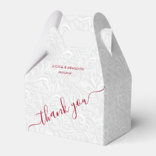 Ballotins Chic Cranberry Red Calligraphie Mariage Merci