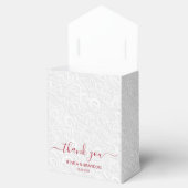 Ballotins Chic Cranberry Red Calligraphy Merci (Ouvert)