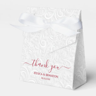 Ballotins Chic Cranberry Red Calligraphy Merci