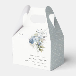 Ballotins Chic Dusky Blue Aquarelle Cottage Floral Mariage