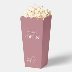 Ballotins Chic Dusty PInk Couple Monogram Popcorn