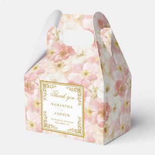 Ballotins Chic Dusty Rose or Aquarelle Mariage boîte de préf