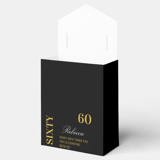 Ballotins Chic Elegant 60e anniversaire Black Gold Merci F (Ouvert)