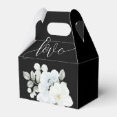 Ballotins Chic Elegant Floral noir et blanc Mariage (Arrière)