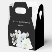 Ballotins Chic Elegant Floral noir et blanc Mariage (Ouvert)