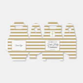 Ballotins Chic Elegant Gold Stripe First Holy Communion (Déplié)