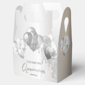 Ballotins Chic Élégant Parties scintillant Argent Lecteurs B (Ouvert)